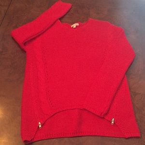 NWOT - Red Zip Sweater by GB - Size Medium